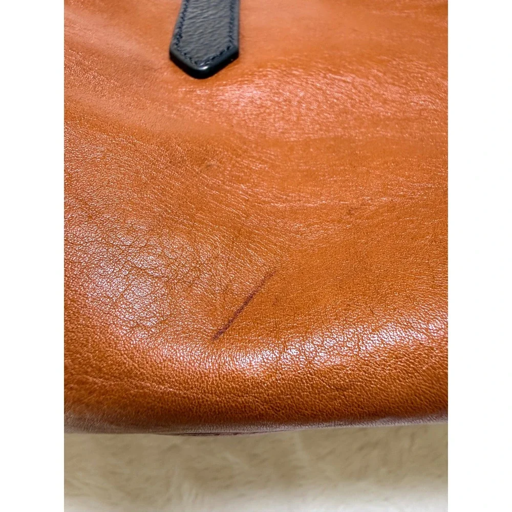 Fossil Sydney Satchel Brown Black Leather Crossbody Bag ZB5932